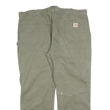 CARHARTT Mens Cotton Blend Beige Relaxed Straight Trousers W44 L30 Workwear