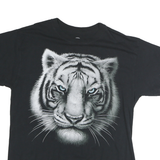 DOM Mens Black Tiger Graphic T-Shirt L Short Sleeve Crew Neck Cotton
