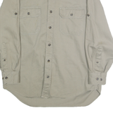 BANANA REPUBLIC Mens Beige Cotton Casual Shirt S Button Pocket Long Sleeve