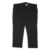 EDMONTE Mens Regular Black Polyester Blend Zip Trousers W41 L27 Cargo Style