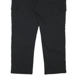 EDMONTE Mens Regular Black Polyester Blend Zip Trousers W41 L27 Cargo Style