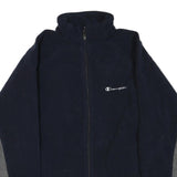CHAMPION Mens Navy & Grey Zip Jacket M Polyester Blend Colourblock Casual