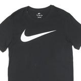 NIKE Mens Black Slogan T-Shirt S Short Sleeve Crew Neck Cotton Sport