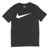 NIKE Mens Black Slogan T-Shirt S Short Sleeve Crew Neck Cotton Sport