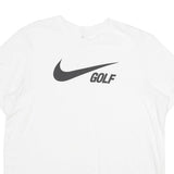 NIKE Mens White Golf T-Shirt XL Short Sleeve Crew Neck Cotton Sportswear