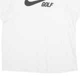 NIKE Mens White Golf T-Shirt XL Short Sleeve Crew Neck Cotton Sportswear