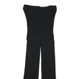 JACK WILLS Womens Black Slim Wide-Leg Polyester Blend Trousers W23 L21