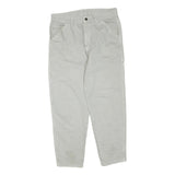 DICKIES Mens Cotton Blend Beige Regular Fit Straight Trousers W34 L27 Workwear