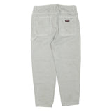DICKIES Mens Cotton Blend Beige Regular Fit Straight Trousers W34 L27 Workwear