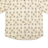 WOOLRICH Mens Beige Cotton Blend Shirt XL Button-Down Collar Short Sleeve