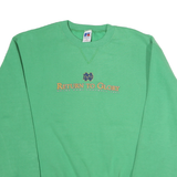 RUSSELL ATHLETIC Mens Green Notre Dame Football Crew Neck M Vintage Print