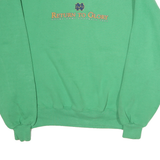 RUSSELL ATHLETIC Mens Green Notre Dame Football Crew Neck M Vintage Print