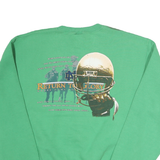 RUSSELL ATHLETIC Mens Green Notre Dame Football Crew Neck M Vintage Print