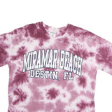 U.S. VINTAGE Womens Pink Tie Dye Miramar Beach Cotton T-Shirt M Crew Neck Short