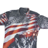 NORTH RIVER Mens Red & Blue Graphic Cotton Shirt M Patriotic Statue of Liberty