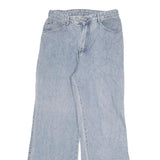 LIANGMA Womens Loose Light Blue Denim Jeans W28 L30 Casual Cotton Blend Zip