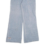 LIANGMA Womens Loose Light Blue Denim Jeans W28 L30 Casual Cotton Blend Zip