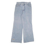 LIANGMA Womens Loose Light Blue Denim Jeans W28 L30 Casual Cotton Blend Zip