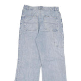LIANGMA Womens Loose Light Blue Denim Jeans W28 L30 Casual Cotton Blend Zip