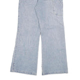 LIANGMA Womens Loose Light Blue Denim Jeans W28 L30 Casual Cotton Blend Zip