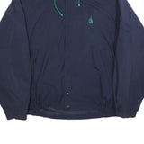 NAUTICA Mens Blue & Green Outdoor Jacket L Nylon Plain Zip Closure