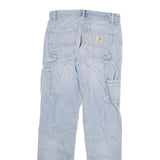 CARHARTT Mens Jeans Blue Regular Straight Denim Light W27 L32 Workwear Utility