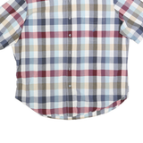 NAUTICA Mens Blue & Red Check Shirt XL Cotton Blend Summer Button-Down Casual
