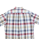 NAUTICA Mens Blue & Red Check Shirt XL Cotton Blend Summer Button-Down Casual