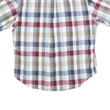 NAUTICA Mens Blue & Red Check Shirt XL Cotton Blend Summer Button-Down Casual