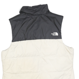 THE NORTH FACE Womens Black & Cream Jacket M Polyester Blend Quilted Warm Layer