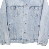 LEVI'S Mens Blue Denim Jacket L Cotton Button Classic Plain Casual Outerwear
