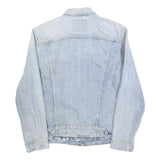 LEVI'S Mens Blue Denim Jacket L Cotton Button Classic Plain Casual Outerwear