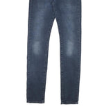 LEVI'S 519 Mens Slim Blue Denim Raw Zip Jeans W26 L30 Stylish Stretch Fit