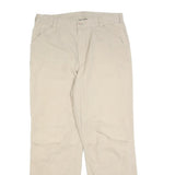 YES OR NO Mens Cotton Blend Beige Regular Fit Straight Leg Trousers W32 L30