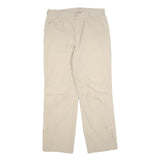 YES OR NO Mens Cotton Blend Beige Regular Fit Straight Leg Trousers W32 L30