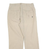 YES OR NO Mens Cotton Blend Beige Regular Fit Straight Leg Trousers W32 L30