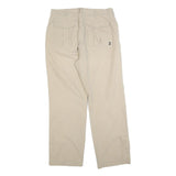 YES OR NO Mens Cotton Blend Beige Regular Fit Straight Leg Trousers W32 L30
