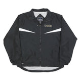 HOLLOWAY Mens Black & White Panther Football Track Jacket M Polyester Zip