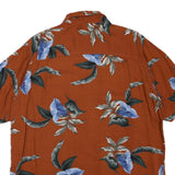 JUNCTION WEST Mens Orange & Blue Floral Cotton Blend Shirt L Casual Summer