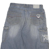 NABUCCO Mens Cotton Blend Blue Cargo Shorts XL W32 Casual Pocket Detailing