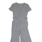 BODEN Womens Blue & White Floral Playsuit Wide-Leg Cotton UK 10 Short Sleeve