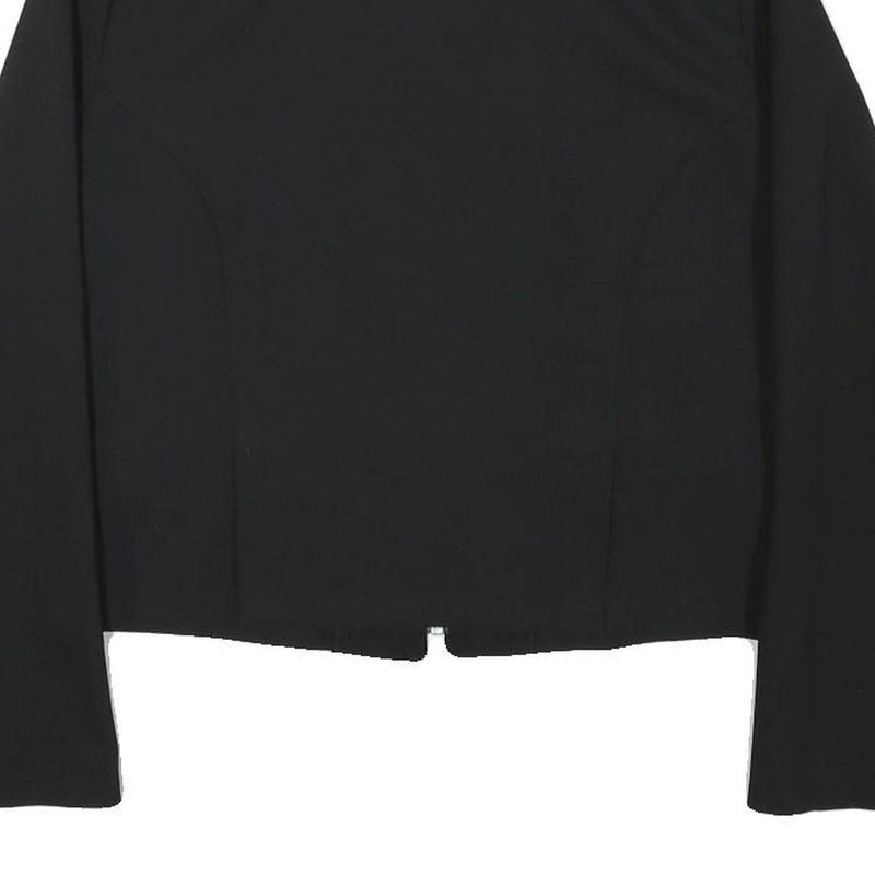 TALLY WEIJL Womens Black & Green Zip Jacket S Polyester Blend Classic Stylish