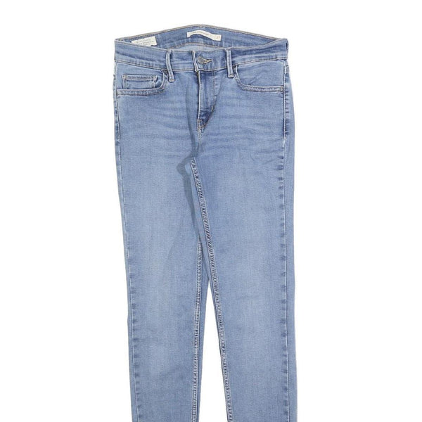 LEVI'S Womens Jeans Blue Slim Skinny Denim Light W27 L32 710 Cotton Blend Zip