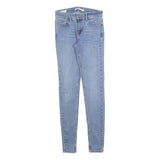 LEVI'S Womens Jeans Blue Slim Skinny Denim Light W27 L32 710 Cotton Blend Zip