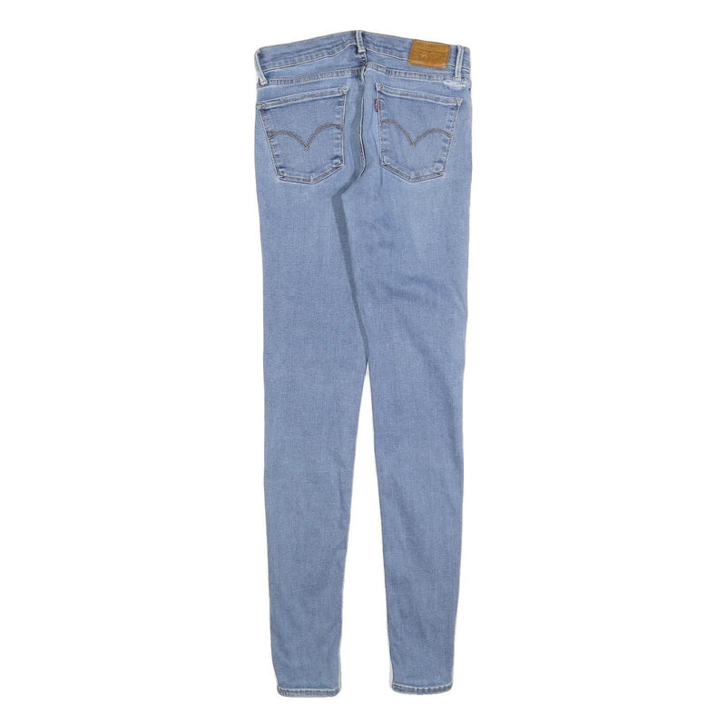 LEVI'S Womens Jeans Blue Slim Skinny Denim Light W27 L32 710 Cotton Blend Zip