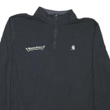 CARHARTT Mens Black 1/4 Zip XL Polyester Blend Sweatshirt Workwear Mechanical