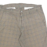 CARHARTT Mens Shorts Beige Checked Casual M W32 Cotton Blend Relaxed Fit