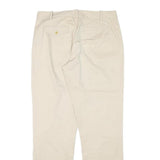 POLO RALPH LAUREN Womens Cotton Blend Beige Regular Straight Trousers W32 L31