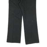 WRANGLER Mens Cotton Black Regular Straight Trousers W36 L30 Casual Zip Closure
