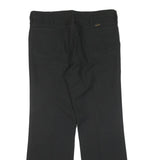 WRANGLER Mens Cotton Black Regular Straight Trousers W36 L30 Casual Zip Closure